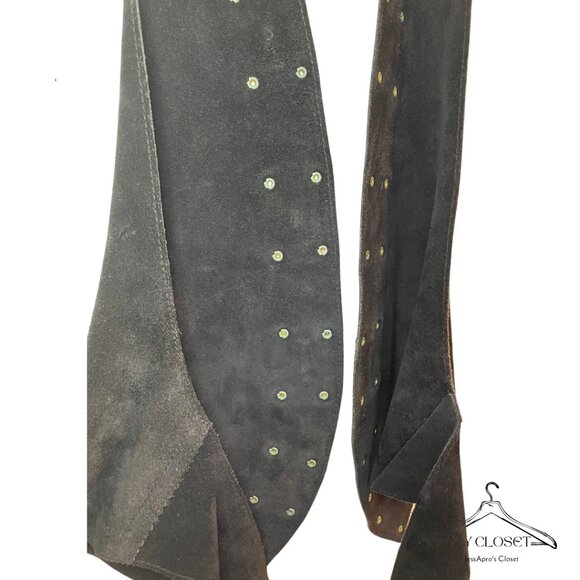 100% Leather Vest with Gold Detail - Picture 2 of 4